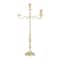 Gold Aluminum Traditional Candelabra, 24" x 13" x 13"